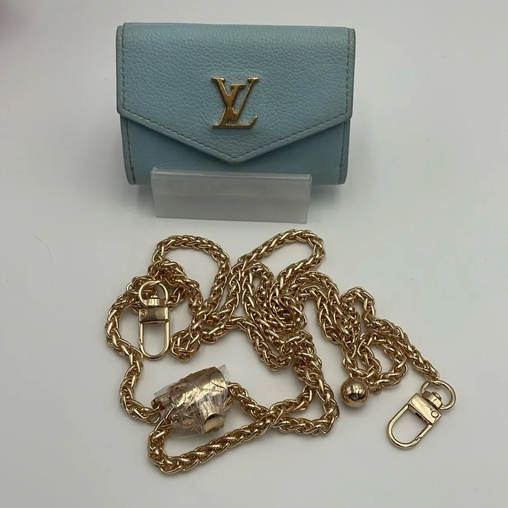 Louis Vuitton rare lock Light mini Blue Wallet - Picture 1 of 16